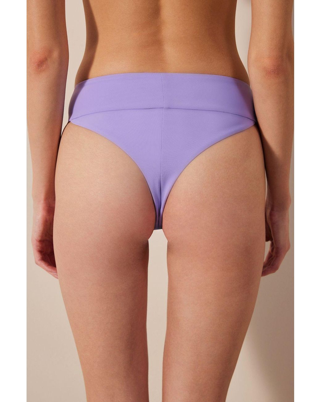 Penti Purple Mid-Waist Belted Hipster Bikini Bottoms