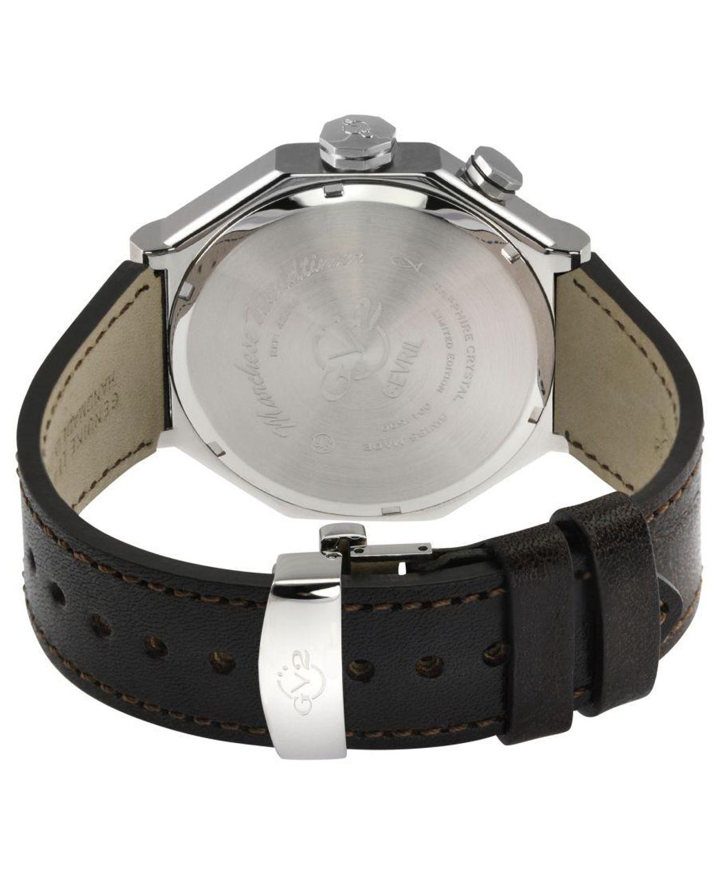 Gv2 Gray Marchese Ipyg Case, Dial Watch, Genuine Italian Leather Strap for men