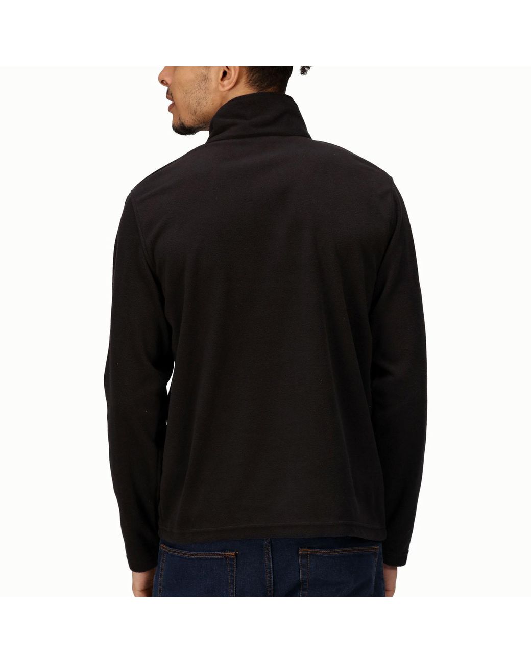 Regatta Black Professional Micro Zip Pullover Half Zip Fleece Jumper Sweater for men