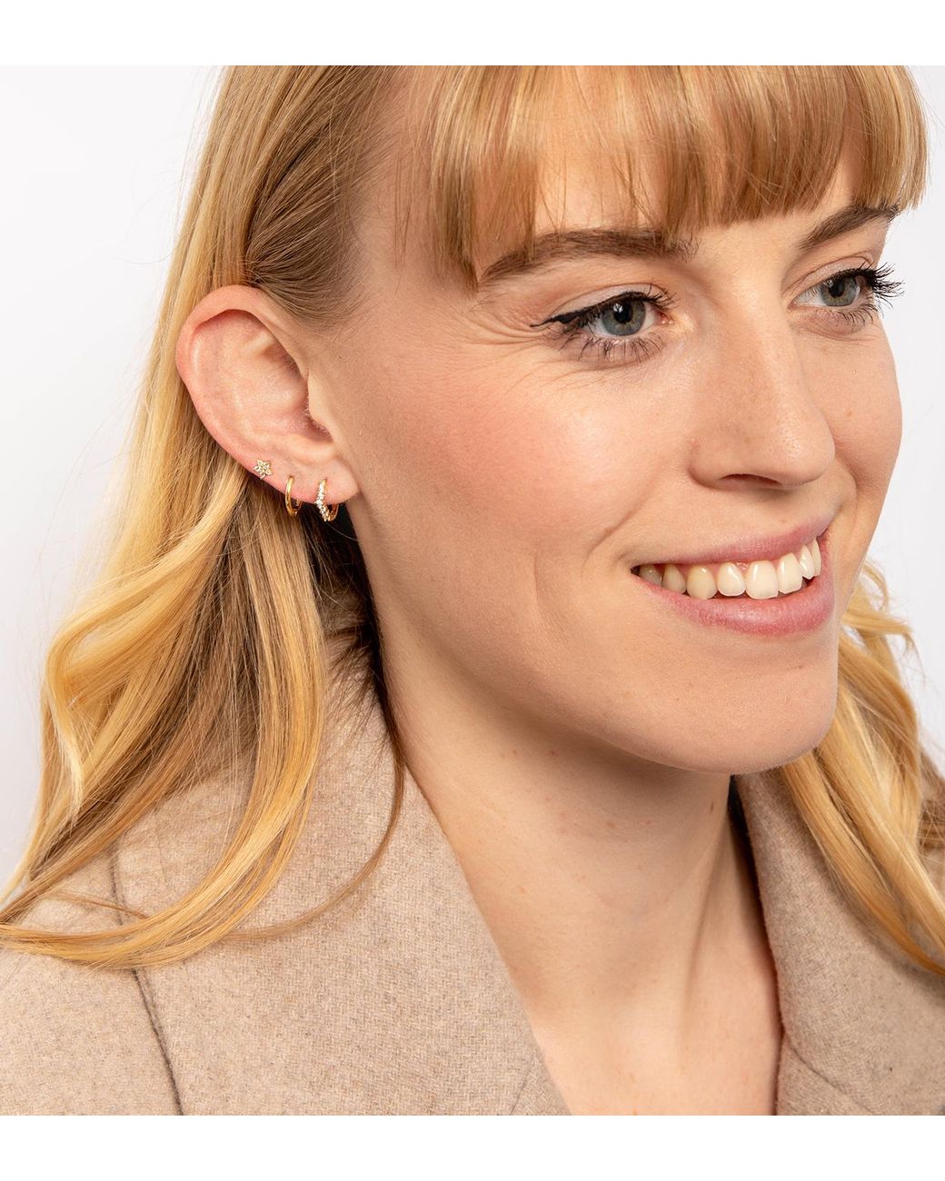 The Jewellery Stockroom Metallic Plated Floral Set Of 3 Earrings