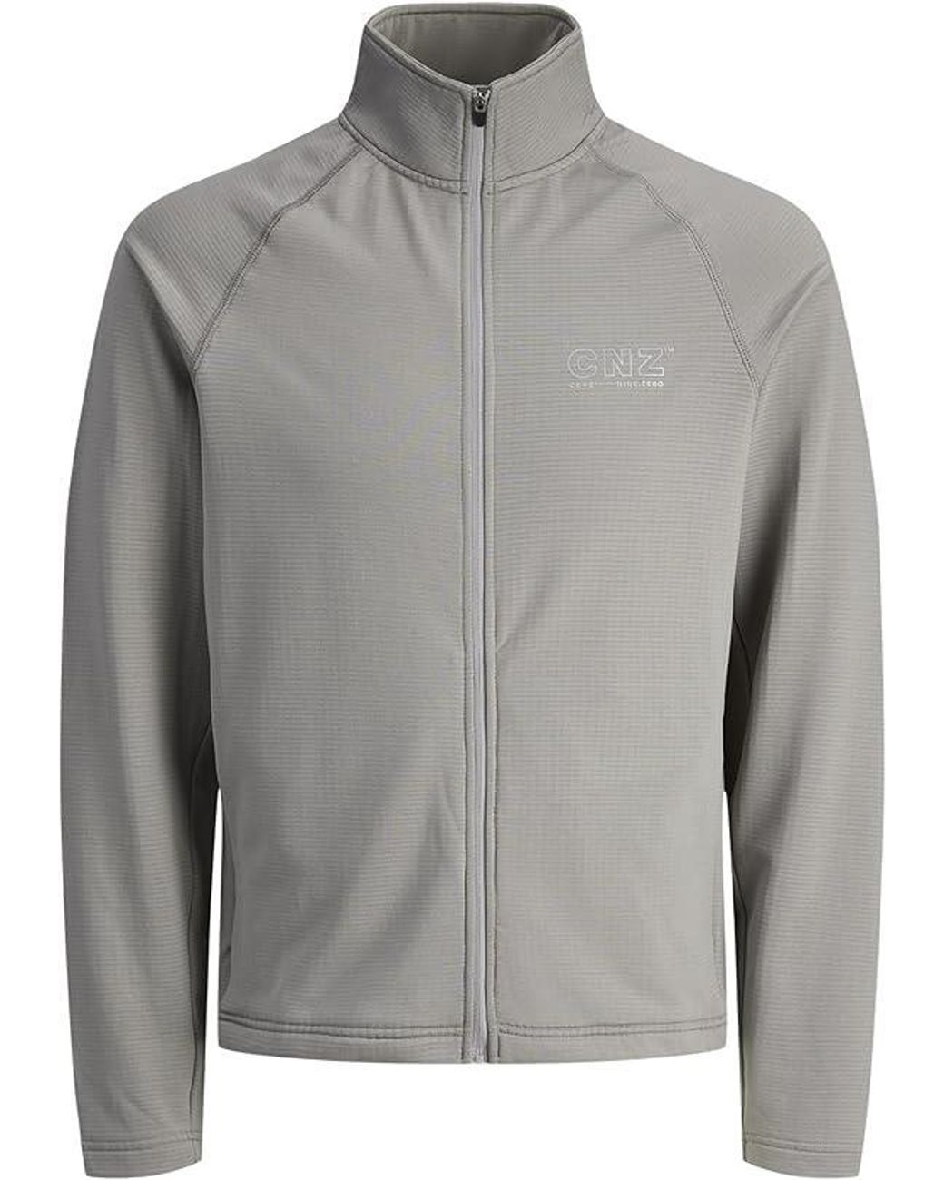 Jack & Jones Gray And Collared Full Zip Jacket for men