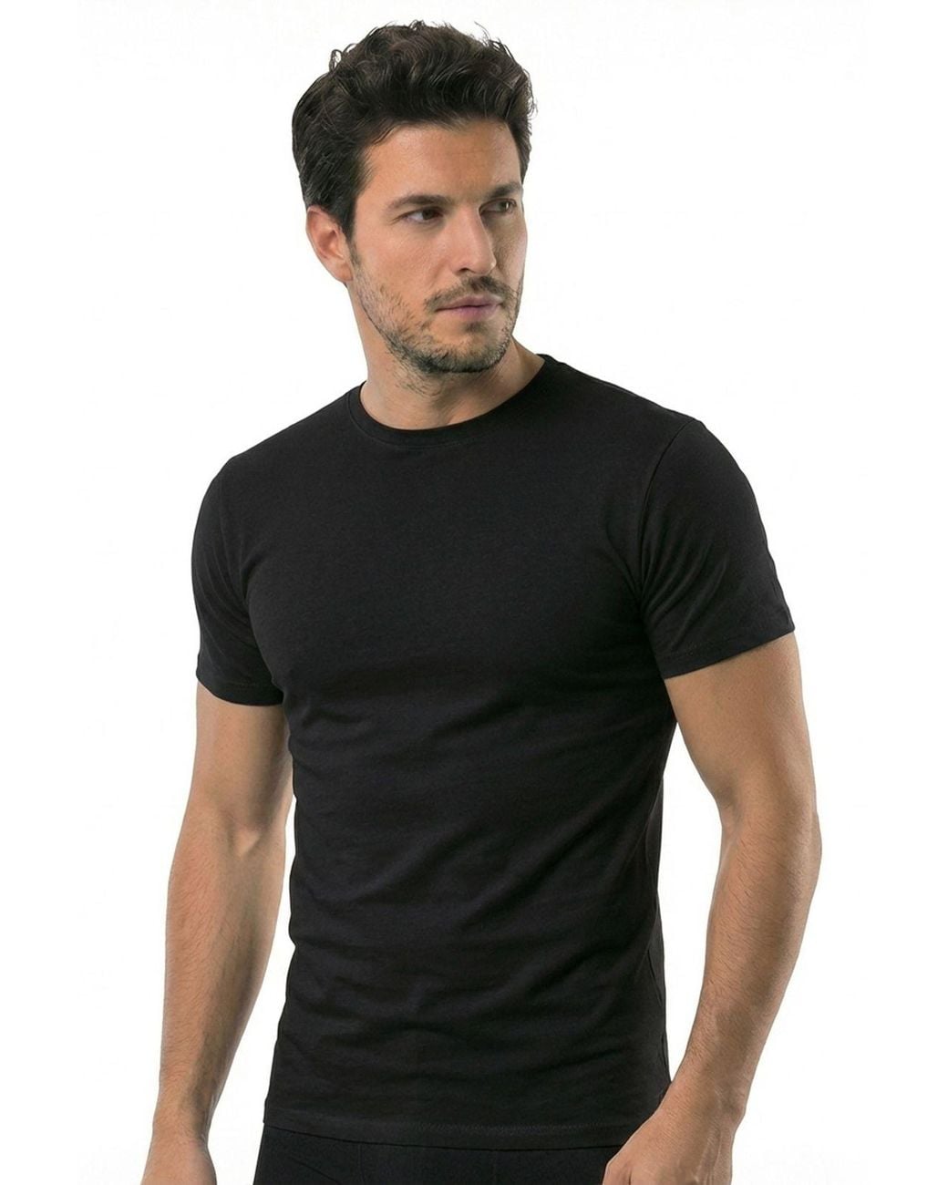 Öts Black Cotton T-Shirt for men