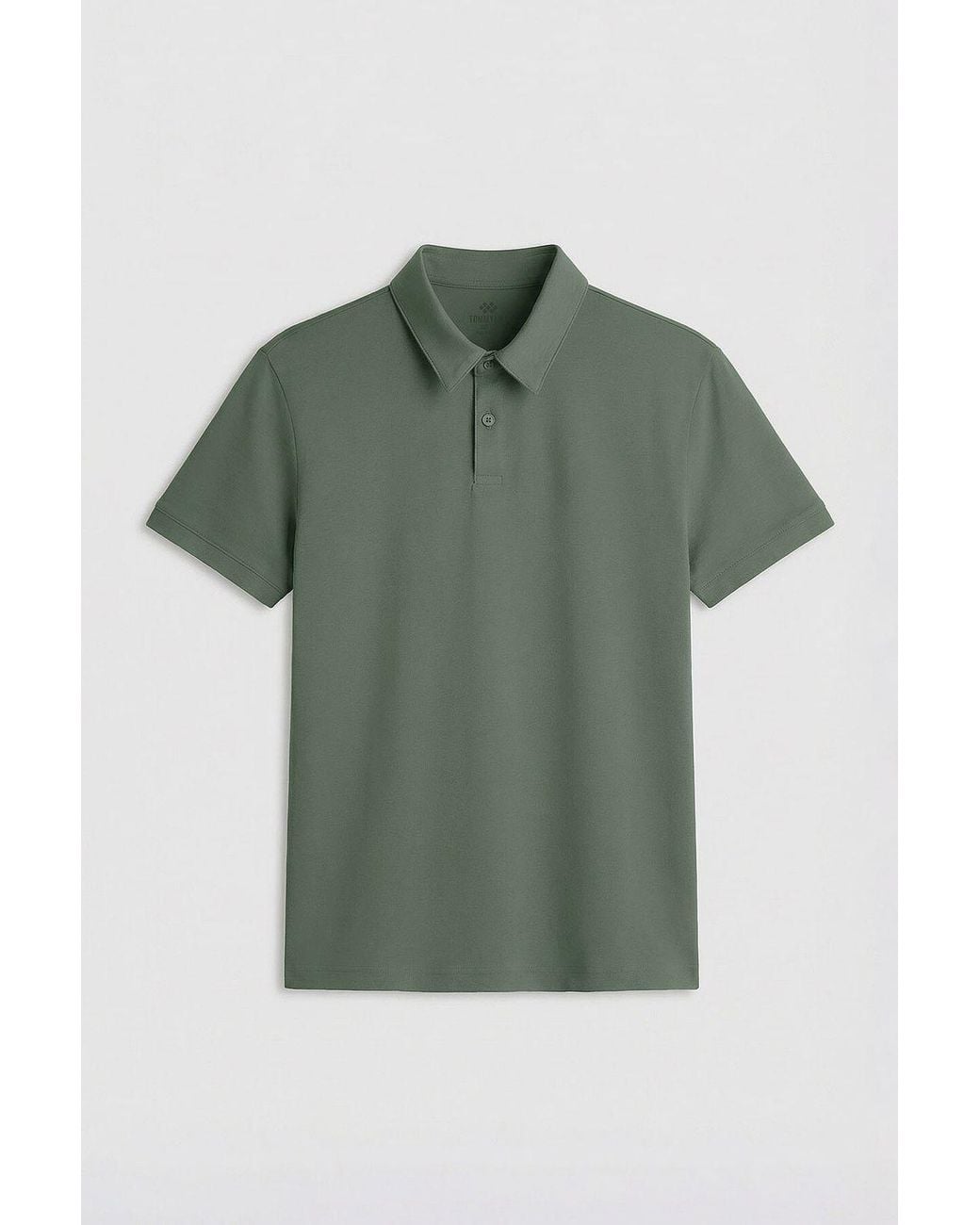 TOMMY LIFE Green Cotton Elastane Polo T-Shirt for men