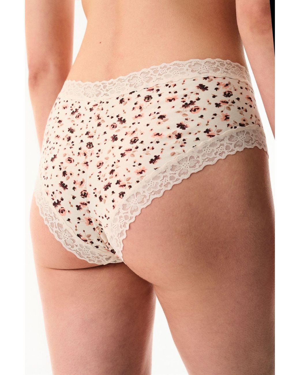 Penti Pink Relaxed Cotton Cheeky Briefs Floral Hipster