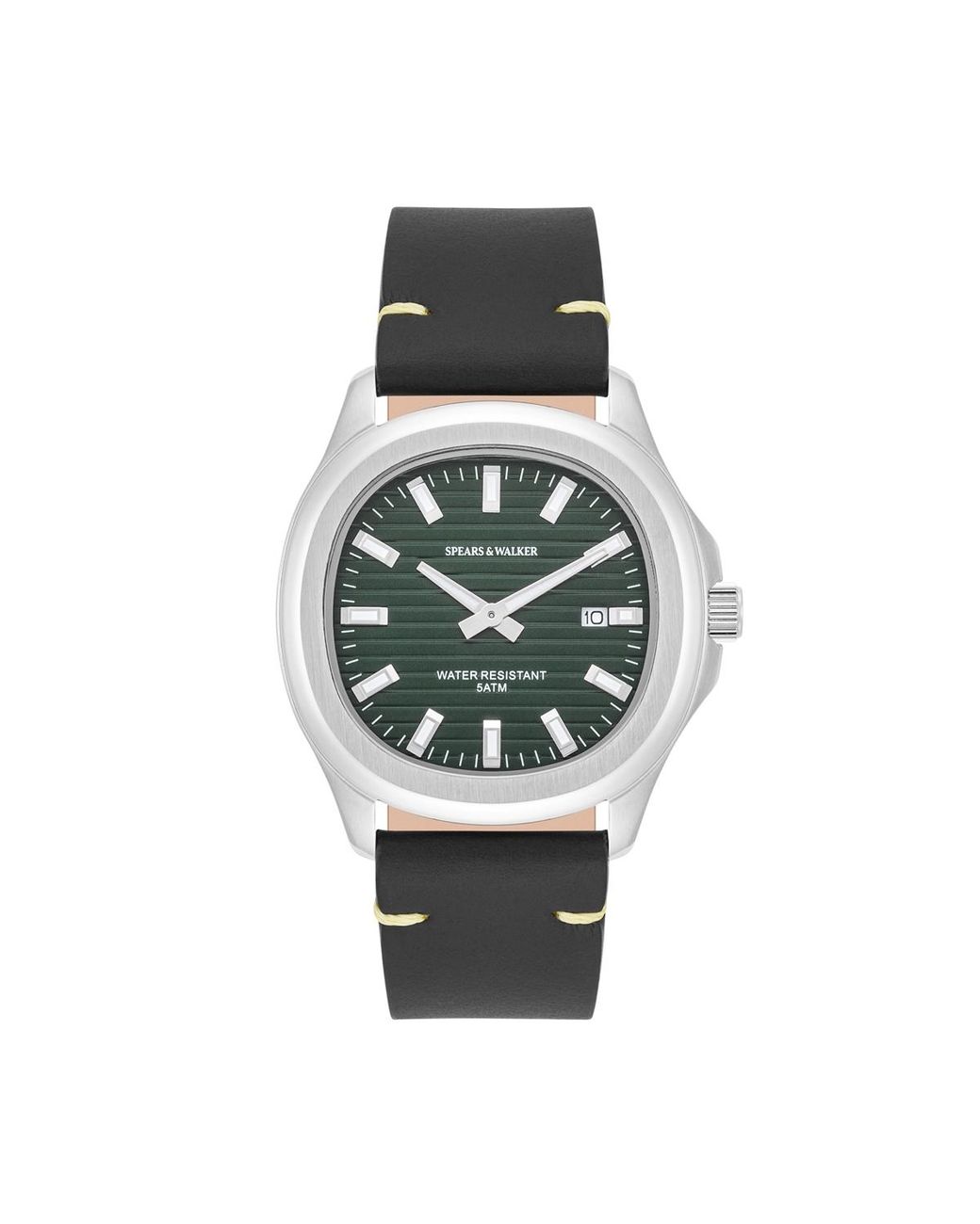 Spears & Walker Metallic Leather Watch Approx. 40.5 Mm for men