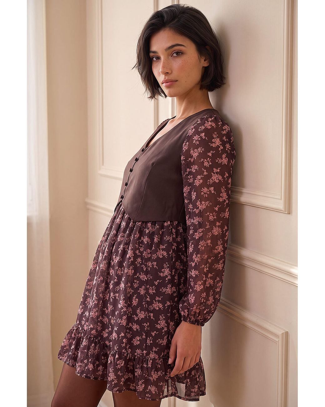 Roman Purple Petite Waistcoat Dress