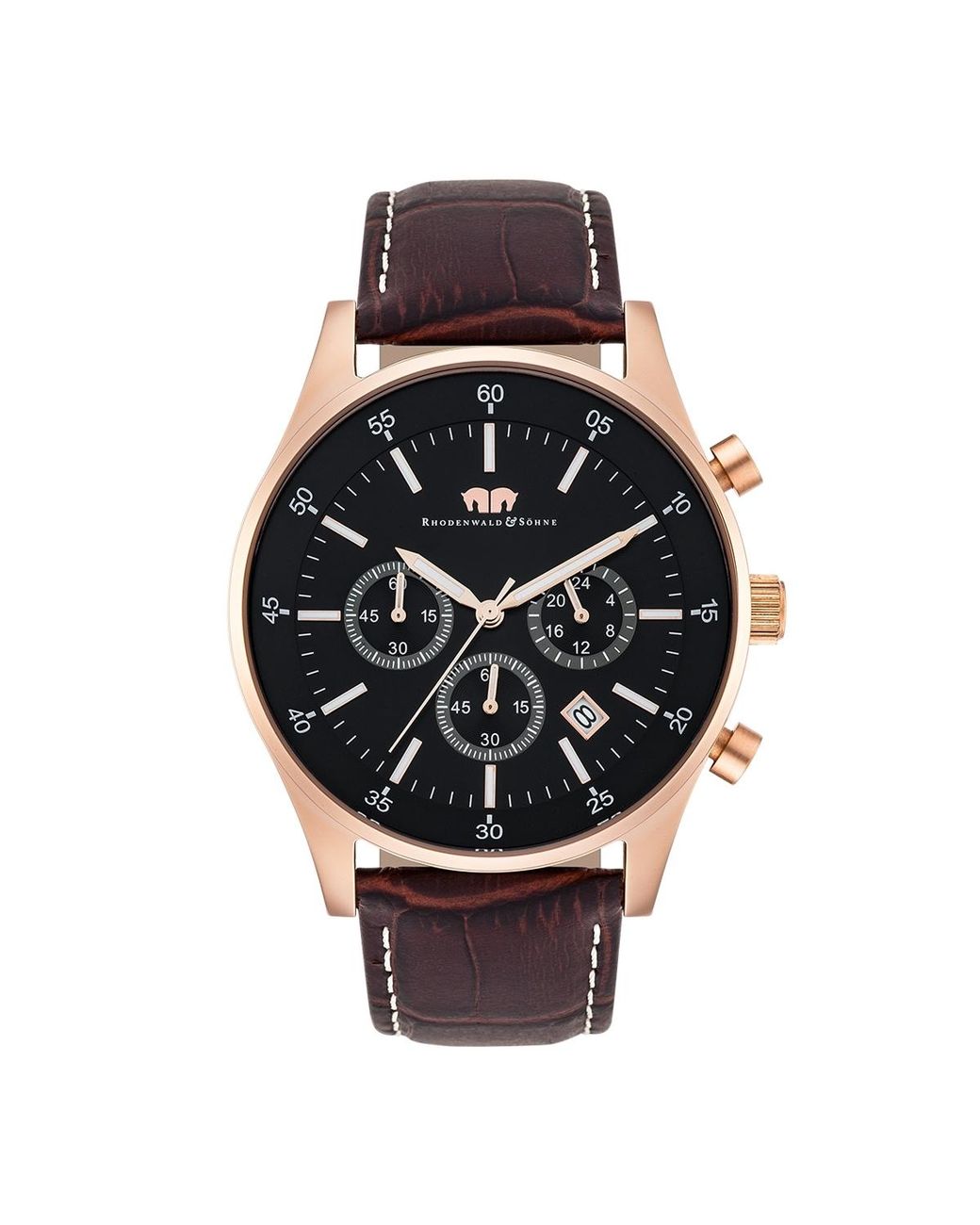 Rhodenwald & Söhne Black Stainless Steel Watch for men