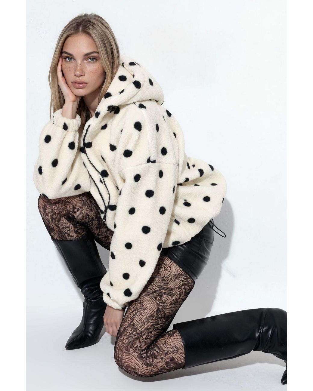 Hiccup White Faux Fur Coat