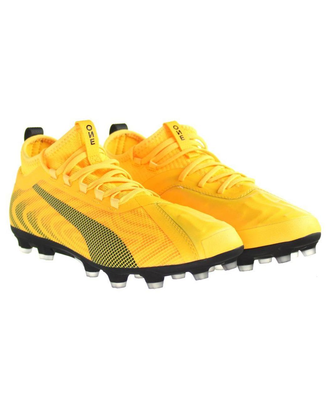 PUMA One Hg Multicolor Football Boots in Yellow for Men | Lyst