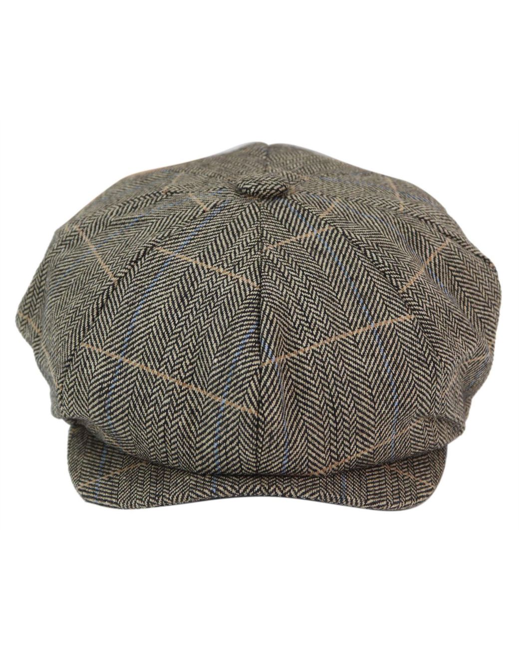 Infinity Leather Gray Peaky Blinders Herringbone Hat for men