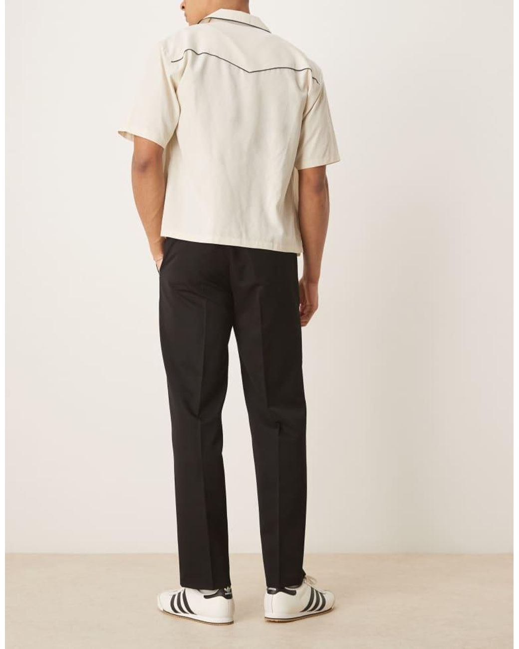 ASOS Black Smart Straight Leg Trousers for men