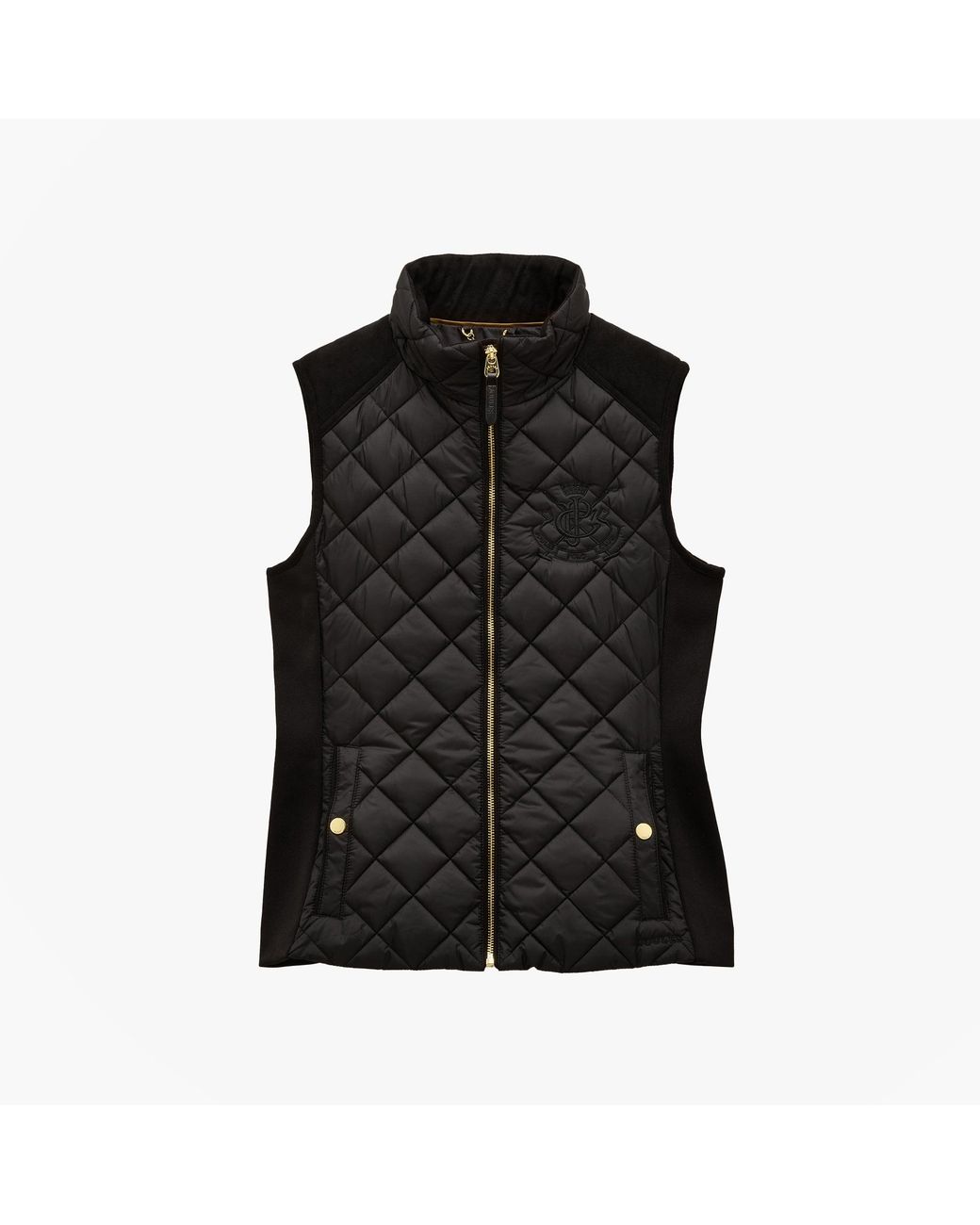 Joules Black Braemar Luxe Quilted Gilet