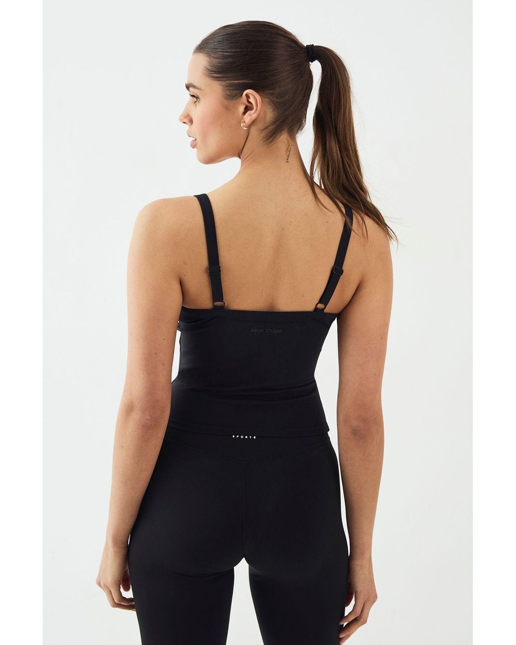 DSGN Studio Black Sculpt Thick Binding Vest Top