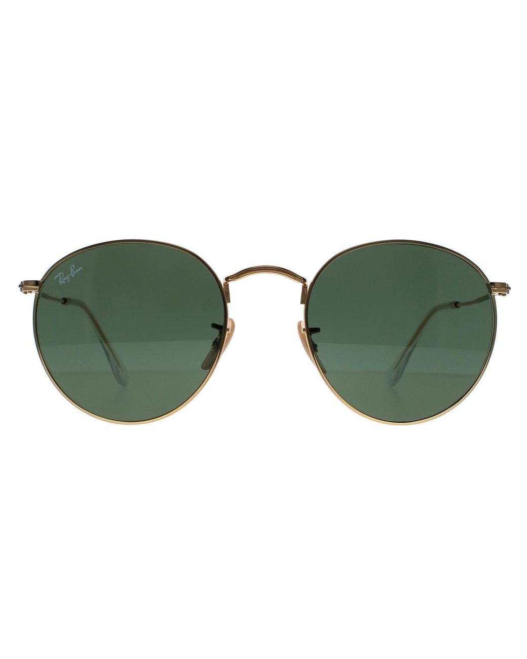 Ray-Ban Green Sunglasses Round Metal 3447 001 53Mm