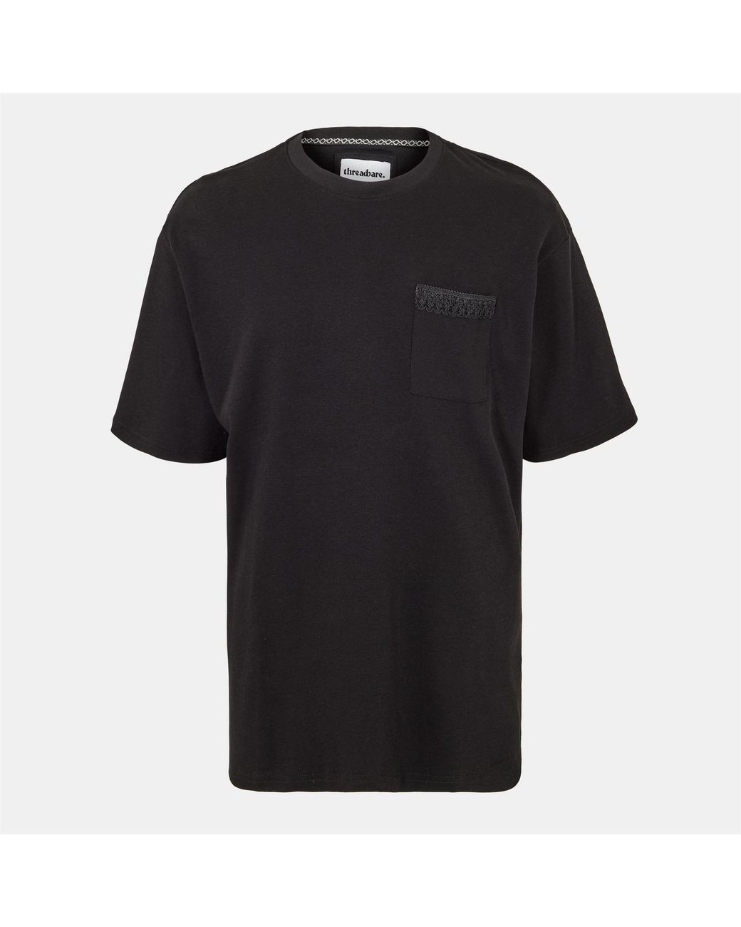 Threadbare Black Tee Dunedin for men