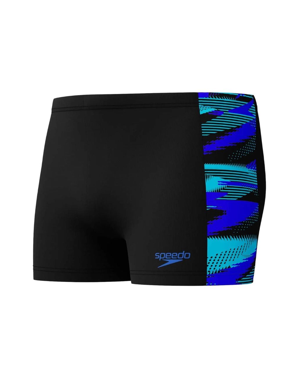 Speedo Black Hyperboom Contrast Panel Swim Shorts /Cobalt Pop) for men