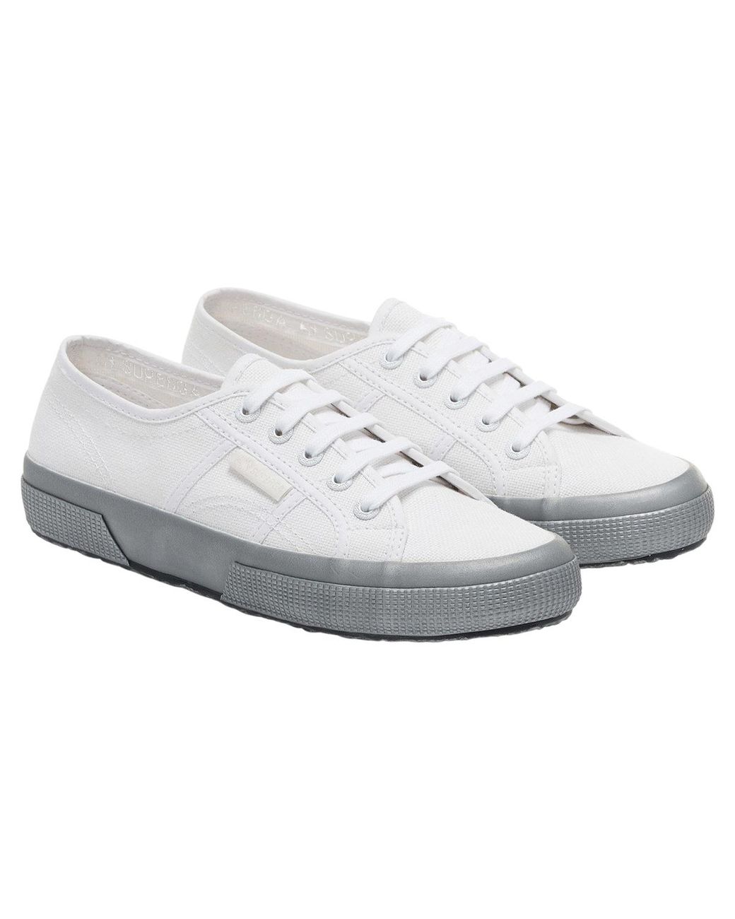 Superga White Ladies Pearl Gum Trainers