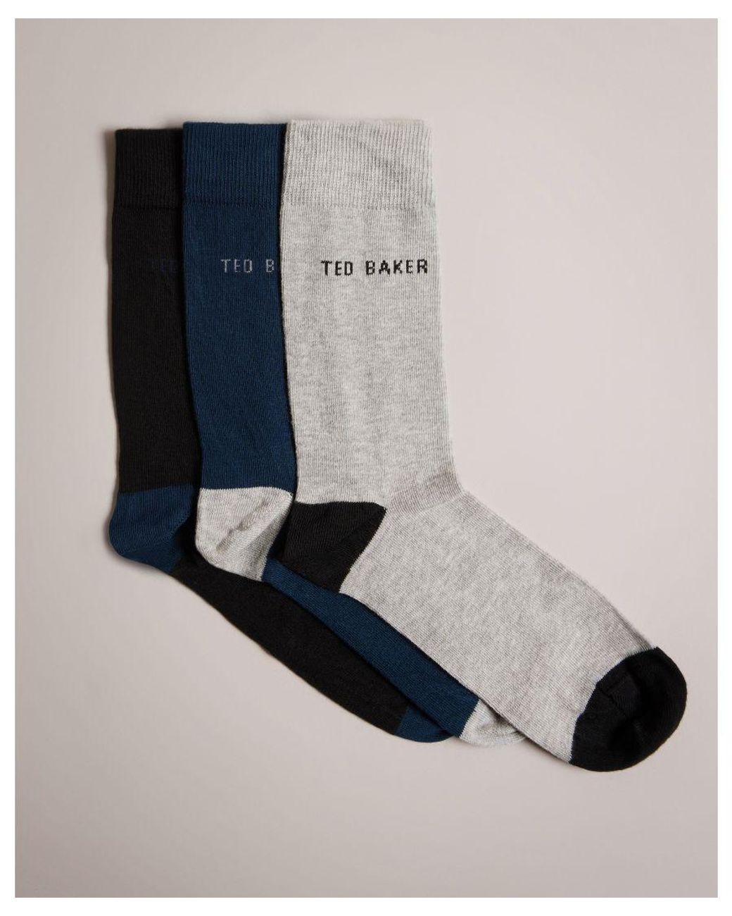 Ted Baker Multicolor Mixxed Three Pack Of Socks, Assorted for men