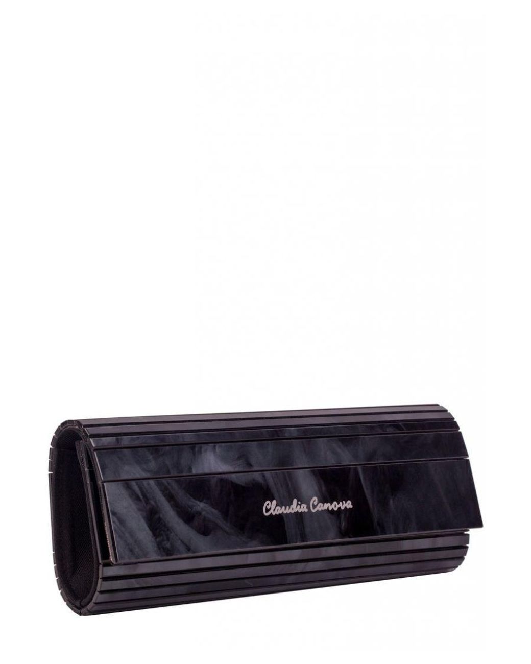 Claudia Canova Blue Acrylic Pearlescent Clutch Bag