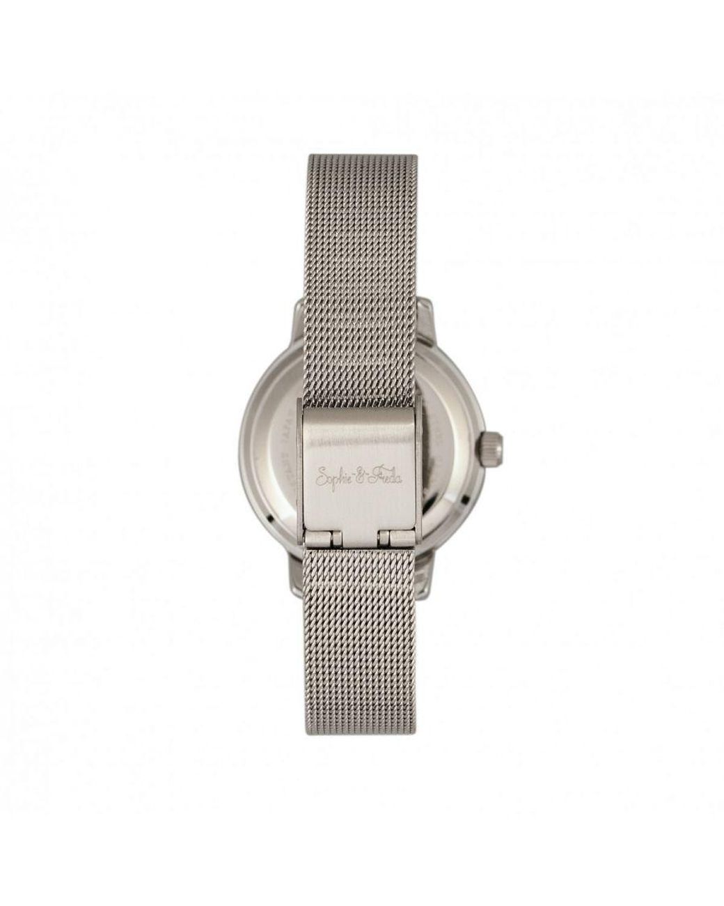 Sophie & Freda Metallic Cambridge Bracelet Watch W/Swarovski Crystals