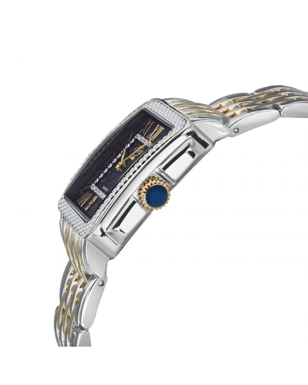 Gv2 Metallic Padova Swiss Quartz Stainless Steel Diamond Watch