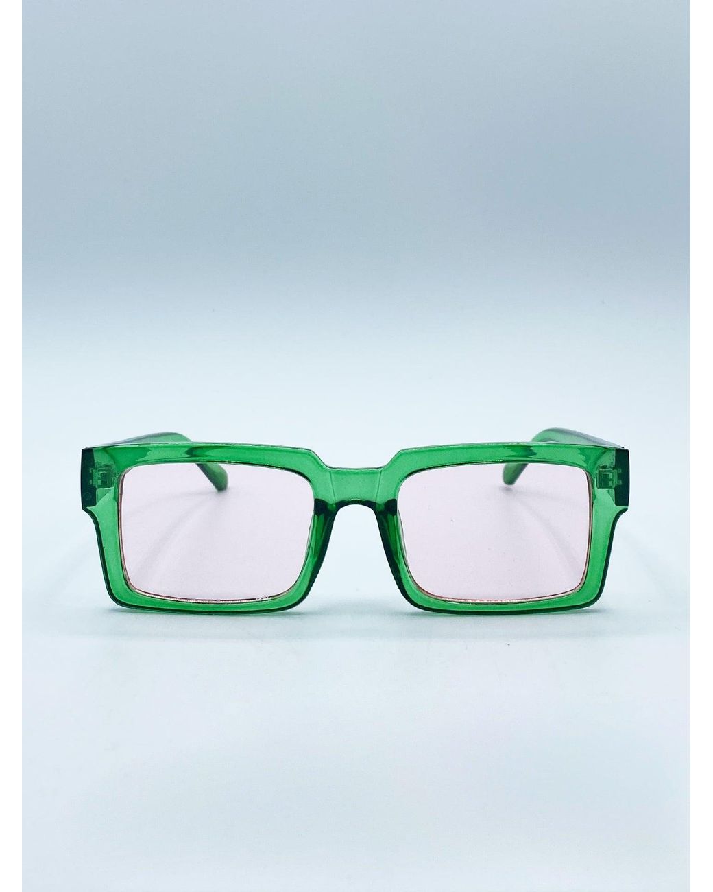 SVNX Blue Square Frame Sunglasses