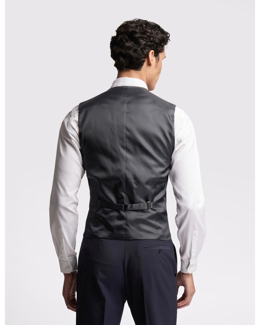 Ted Baker Blue Premium Panama Waistcoat Wool for men
