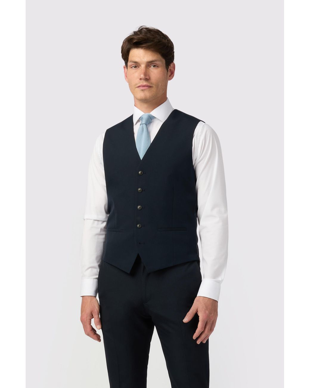 Limehaus Blue Slim Fit Waistcoat for men