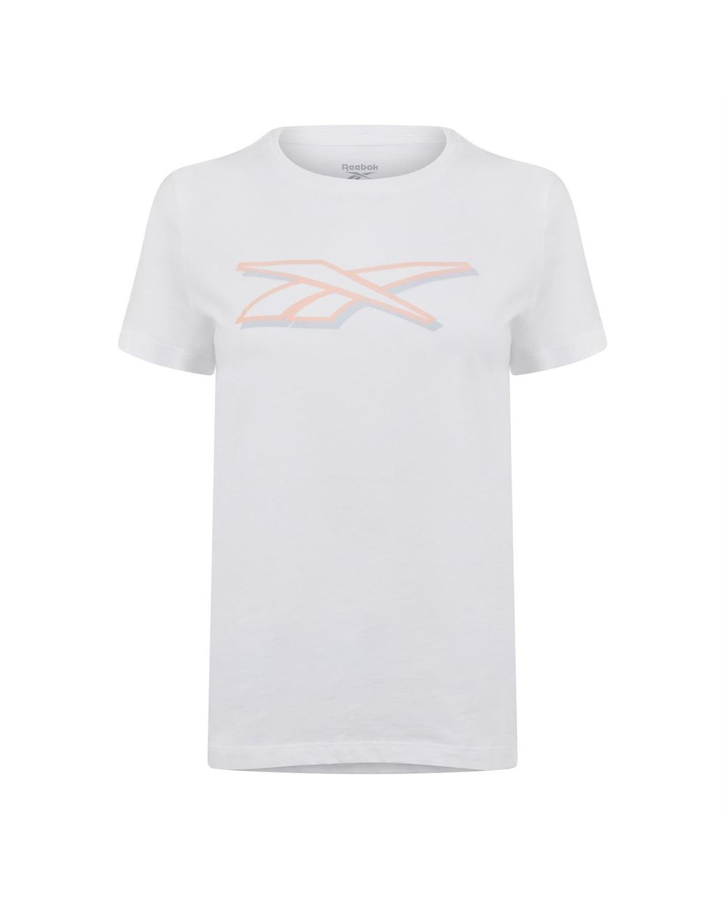 Reebok White Collared Neck Long Sleeve Regular Fit Sweatshirt