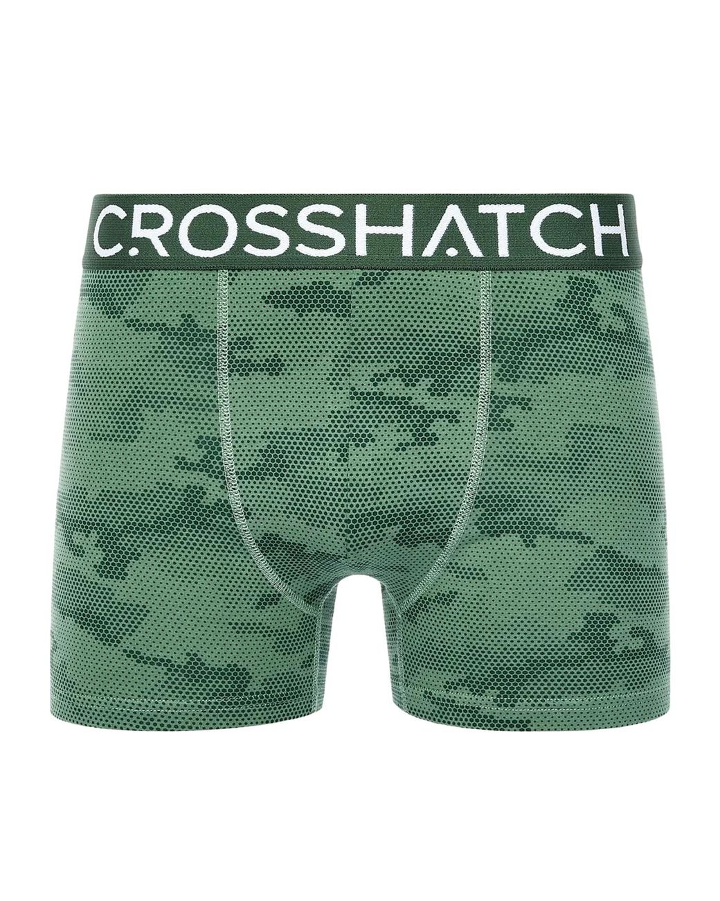 Crosshatch Green Bresler Boxer Shorts (Pack Of 3) for men