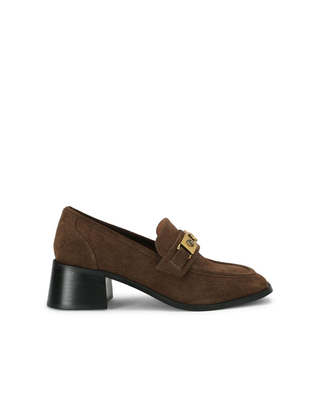 Kurt Geiger Brown Suede Kingsley Heel Loafer Loafers