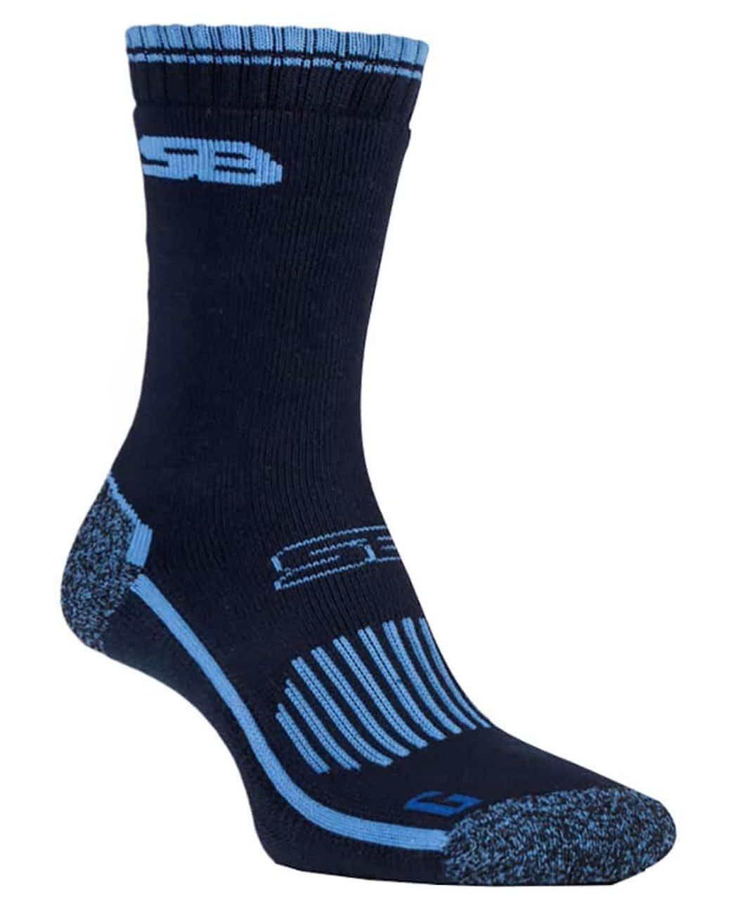 Storm Bloc Blue 2 Pairs Ladies Breathable Cotton Walking Socks With Arch Support