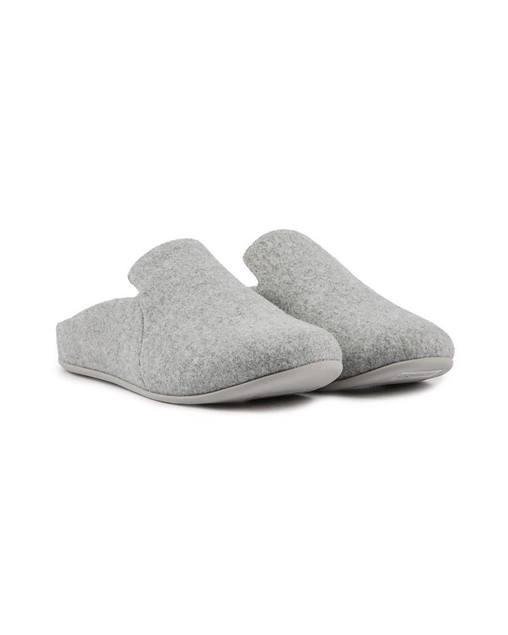 Fitflop Chrissie Felt Slippers in White | Lyst UK