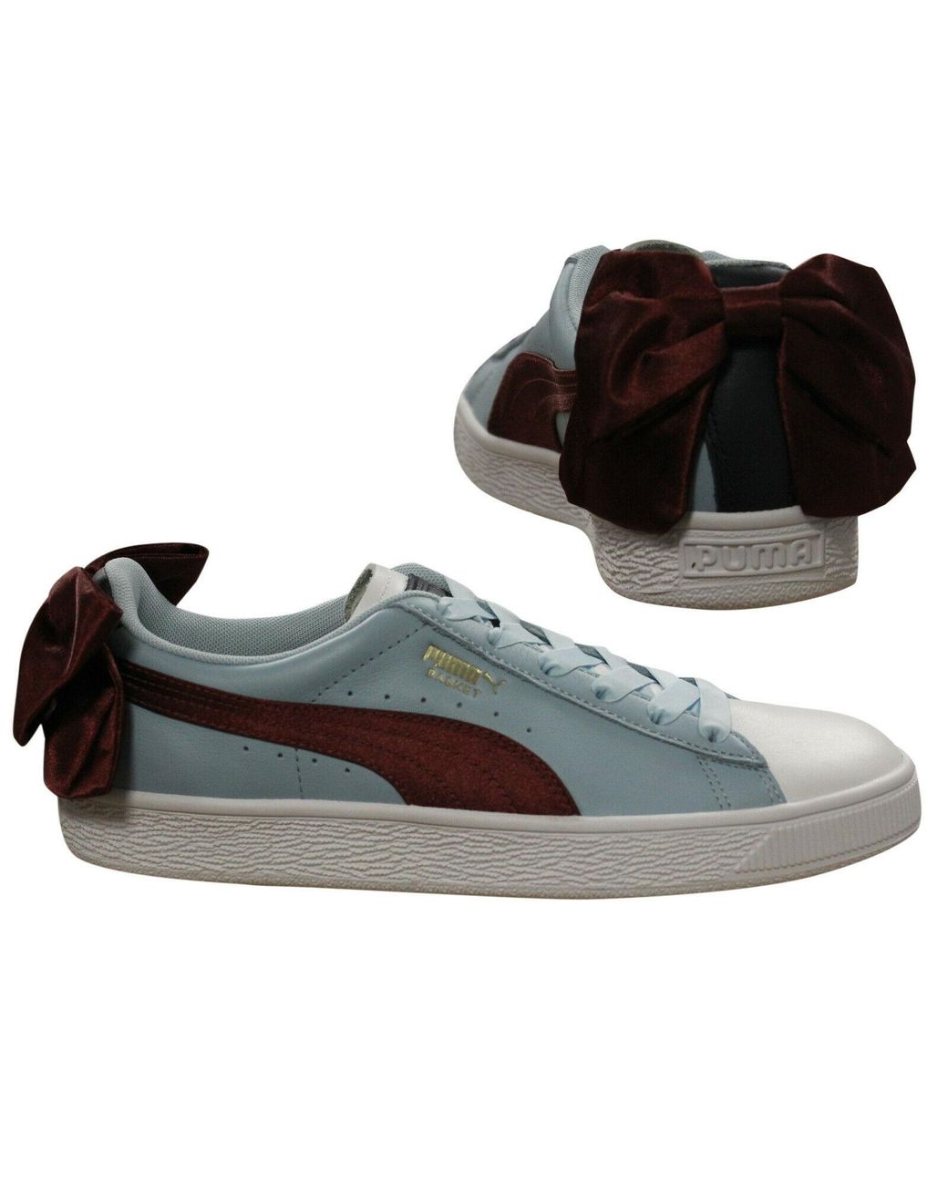 PUMA Black Basket Bow New School Trainers