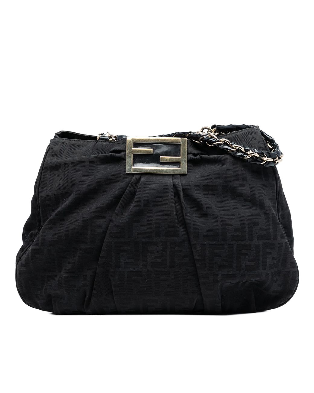 Fendi Black Pre-Owned Large Zucca Canvas Mia Tote