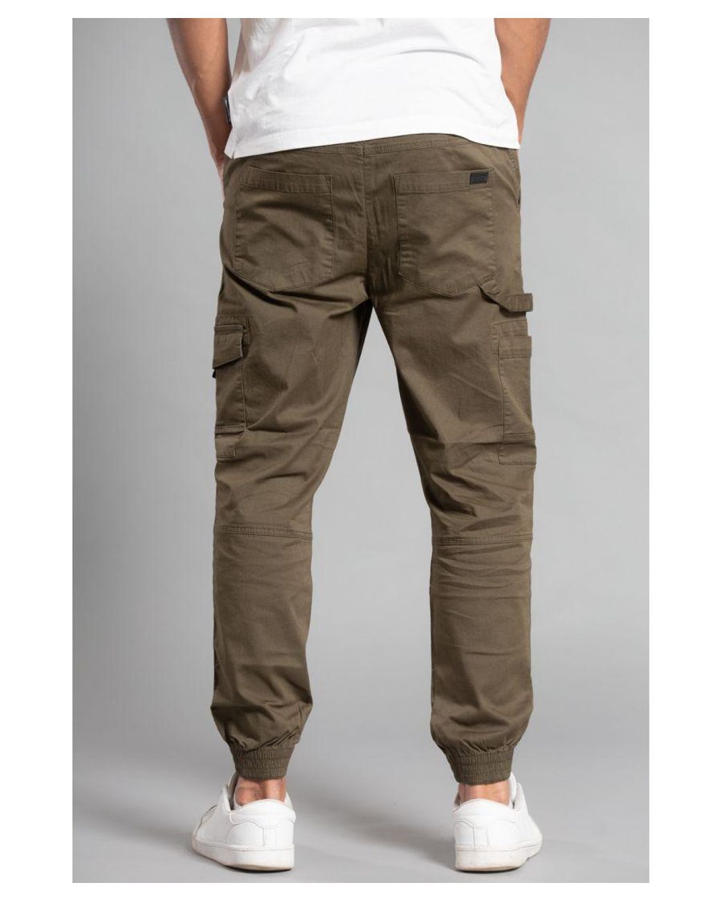 Tokyo Laundry Green 'Lance' Cotton Cargo Trousers for men