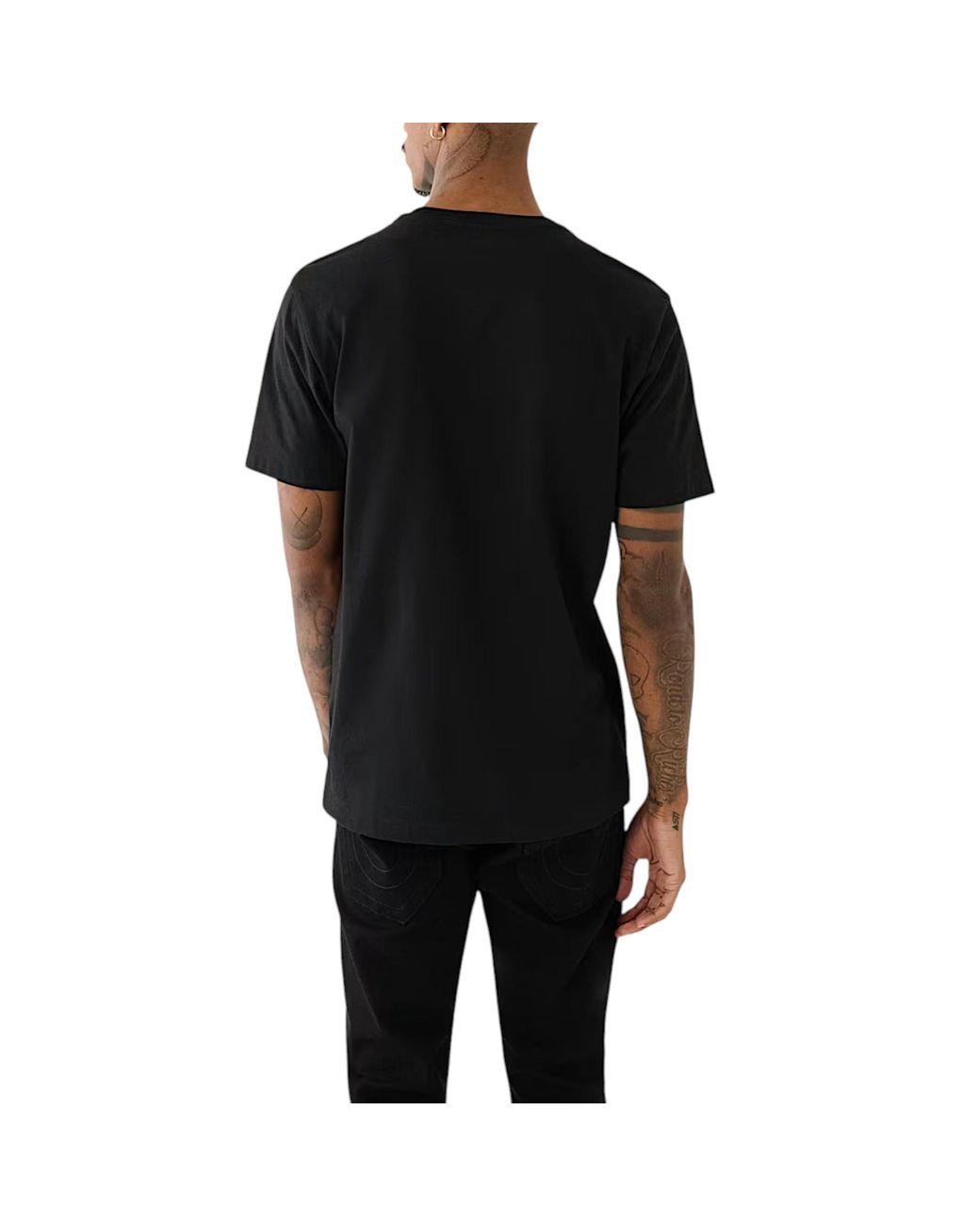 True Religion Black 108017 T Shirts Crew Neck Tee for men