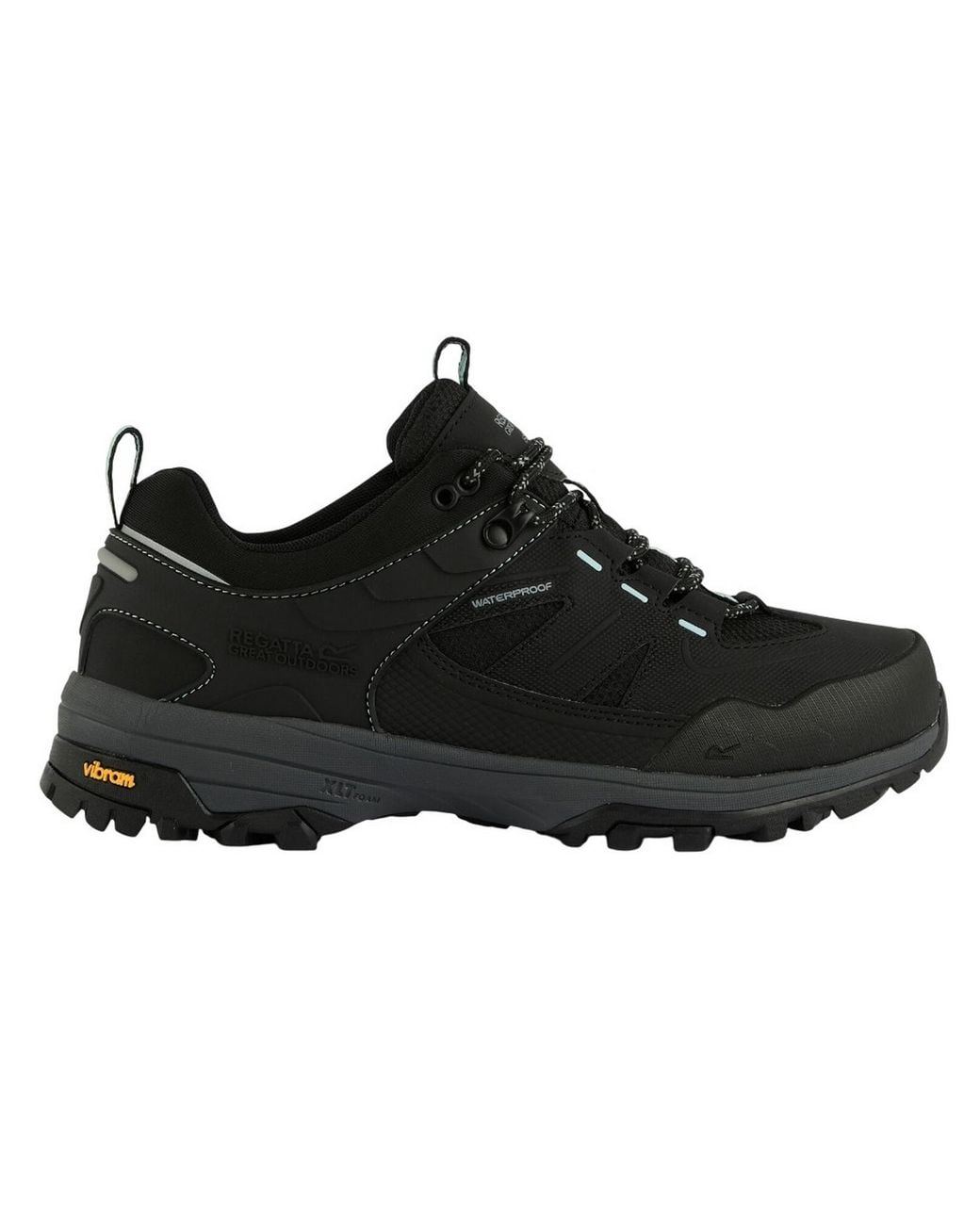 Regatta Black Ladies Regen Low Walking Shoes /Aqua)