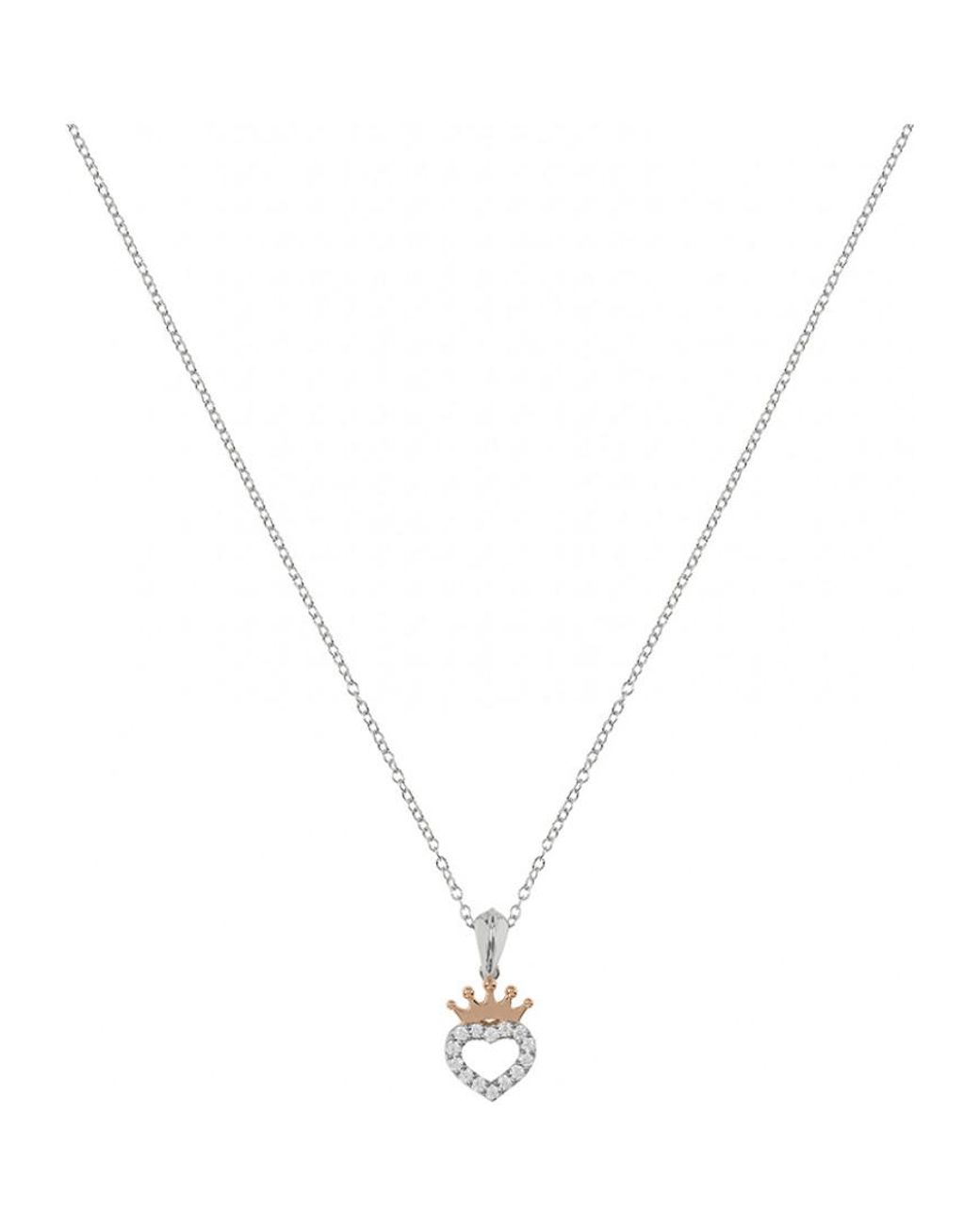 Disney Metallic N902753Tzwl-18-Ph Ladies Princess Necklace Sterling