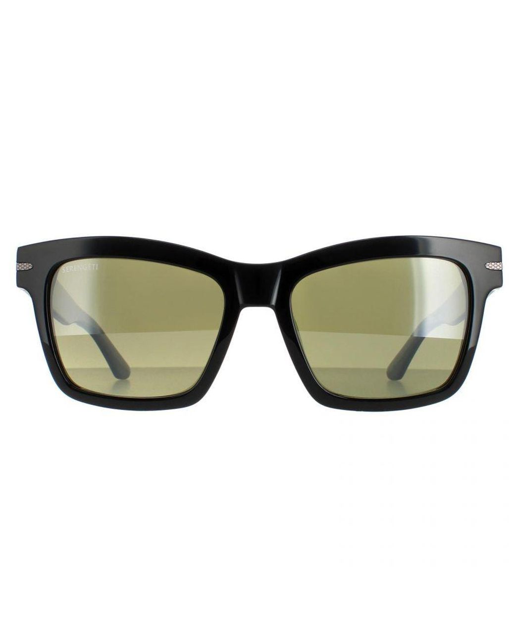 Serengeti Brown Square Shiny Mineral Polarized 555Nm Winona