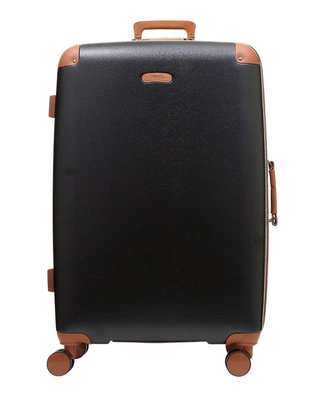 Infinity Leather Black Hard Shell Classic Suitcase Cabin Luggage