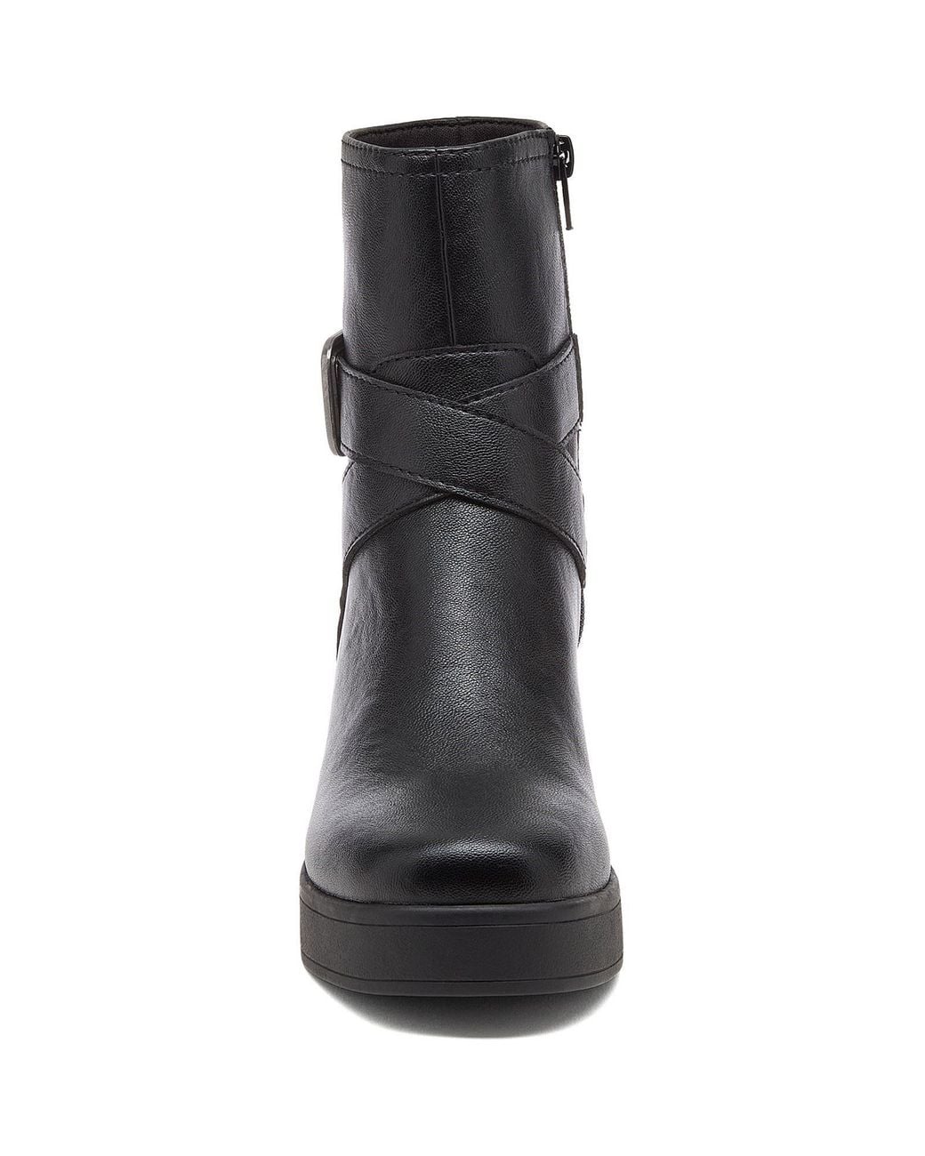 Rocket Dog Black Jimmy Bangor Polyurethane Heeled Ankle Boots Pu