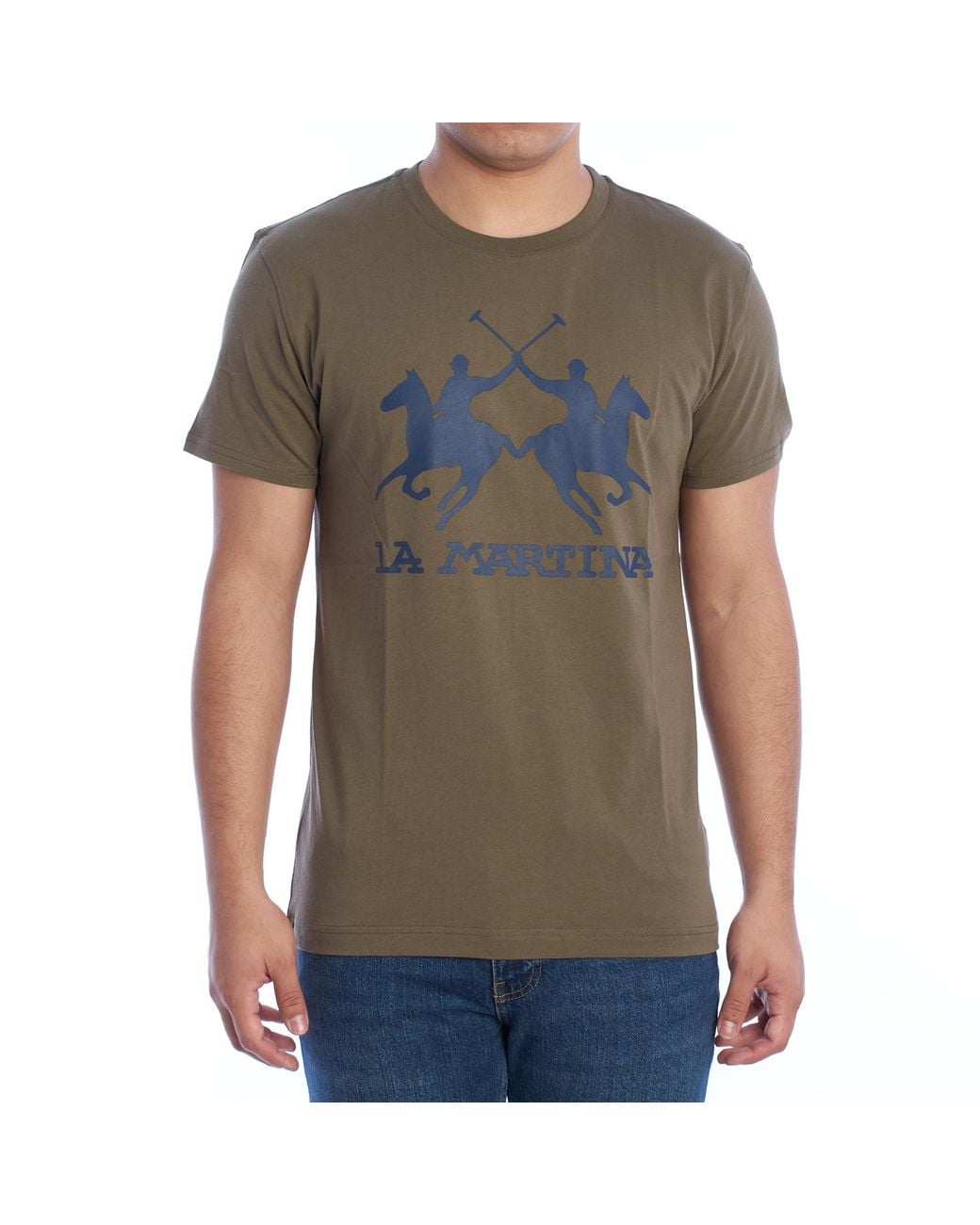 La Martina Green Ymr001-Js206 Regular Fit Short Sleeve T-Shirt for men