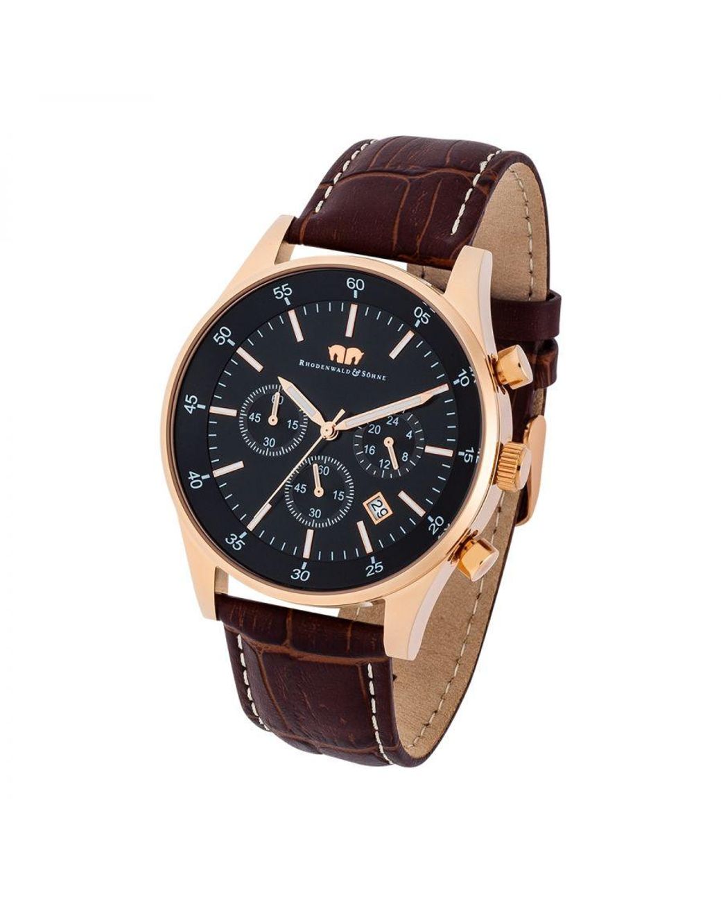 Rhodenwald & Söhne Black Stainless Steel Watch for men