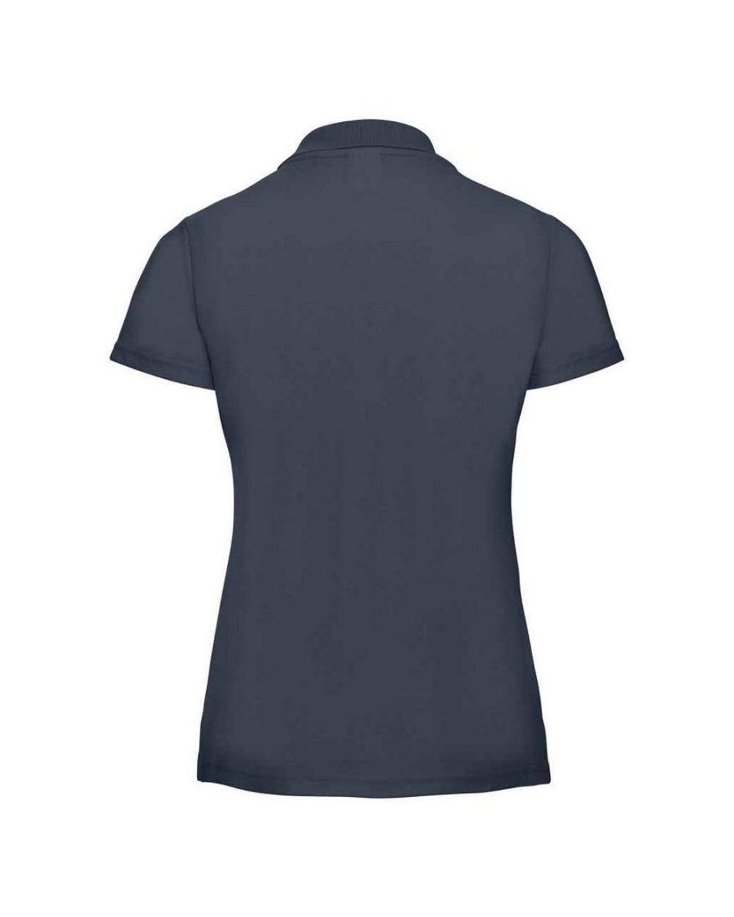 Russell Blue Ladies Classic Plain Polycotton Polo Shirt (French)
