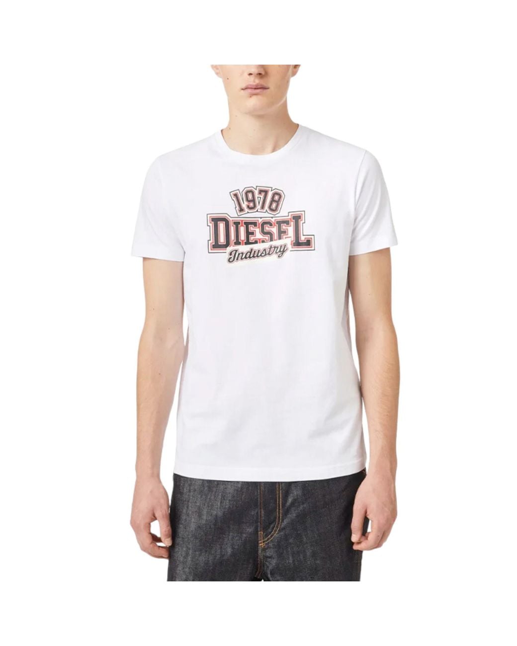 DIESEL White T Diegos K26 T Shirts Casual Summer Tee for men
