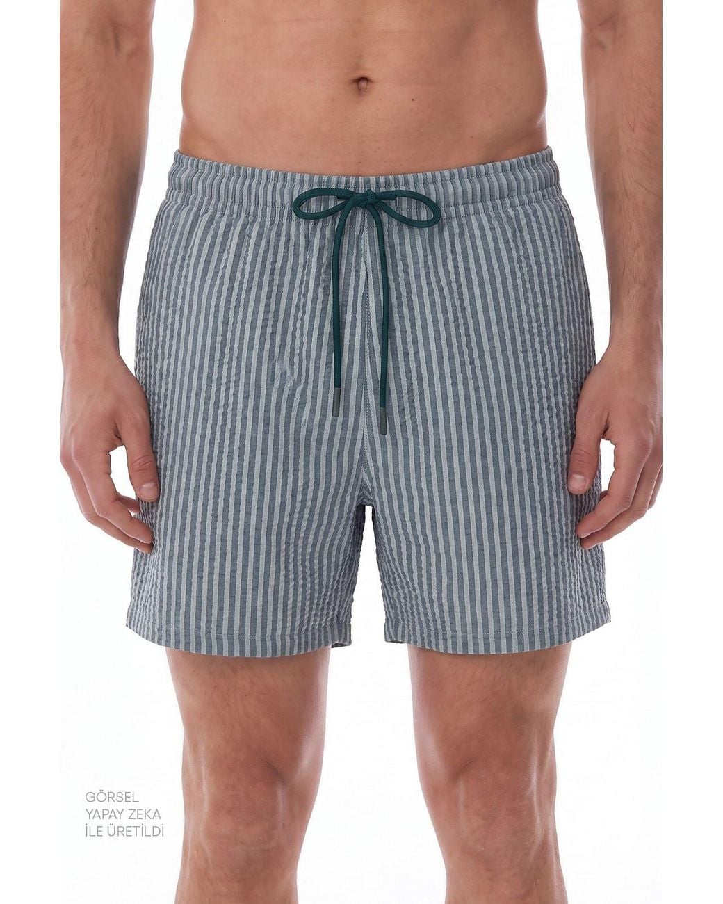 Penti Blue Tissue Striped Shorts for men