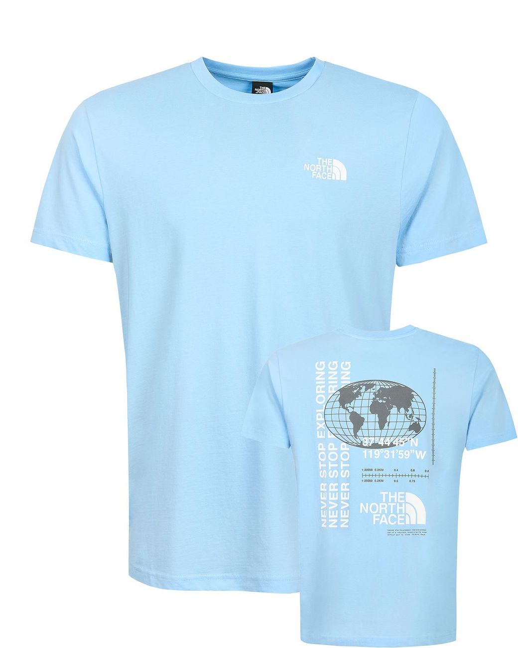The North Face Blue Energy Globe T-Shirt Cornflower Cotton for men