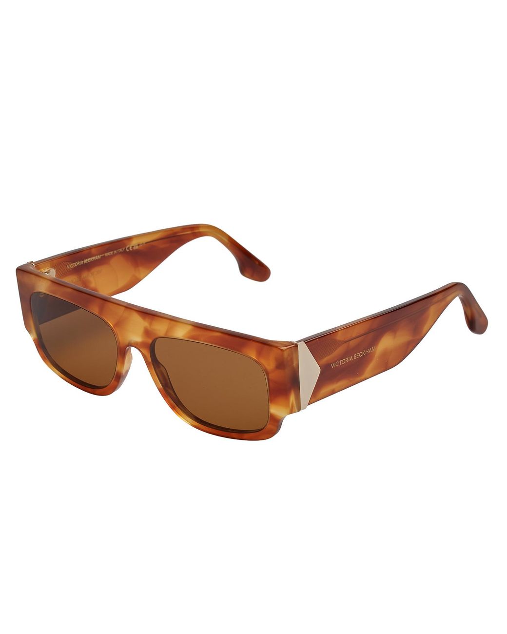 Victoria Beckham Brown Rectangular Sunglasses Vb666S