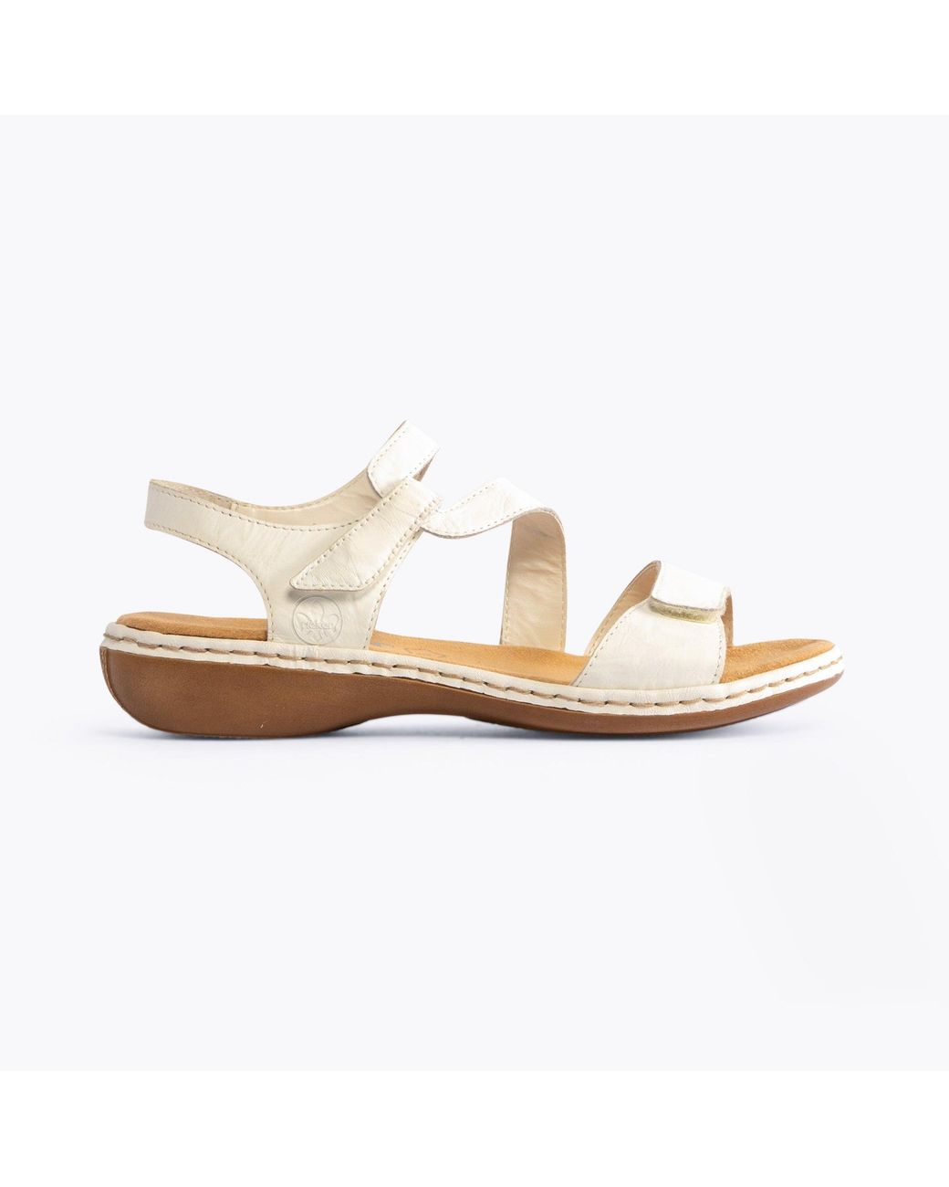 Rieker White 659C7-80 Sandals Leather